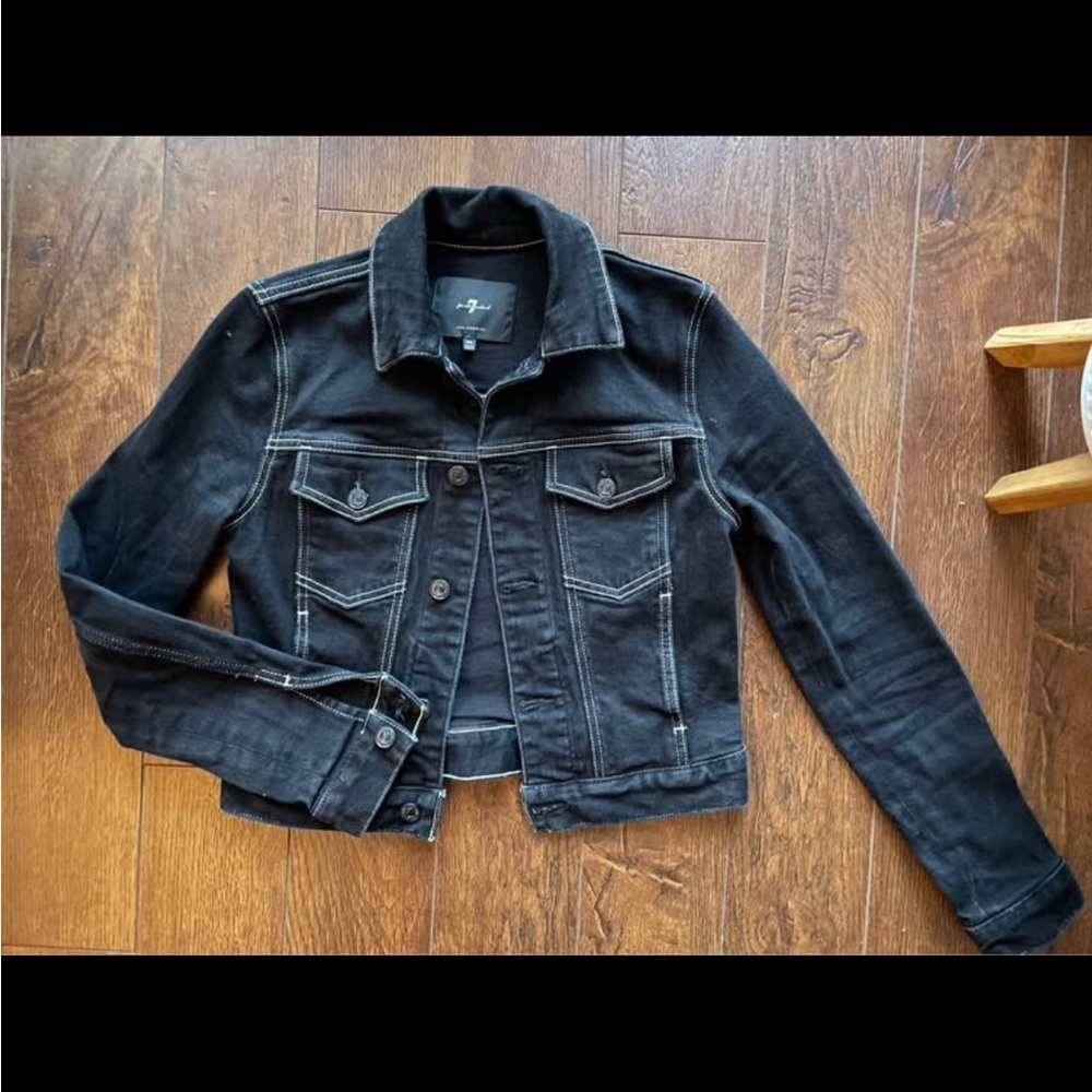 7 For All Mankind Cotton Jean Denim Jacket. XS/Small - Picture 6 of 7